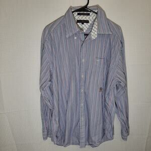 Tommy Hilfiger L Shirt Men’s Stripe Crest Logo Long Sleeve Cotton Indonesia